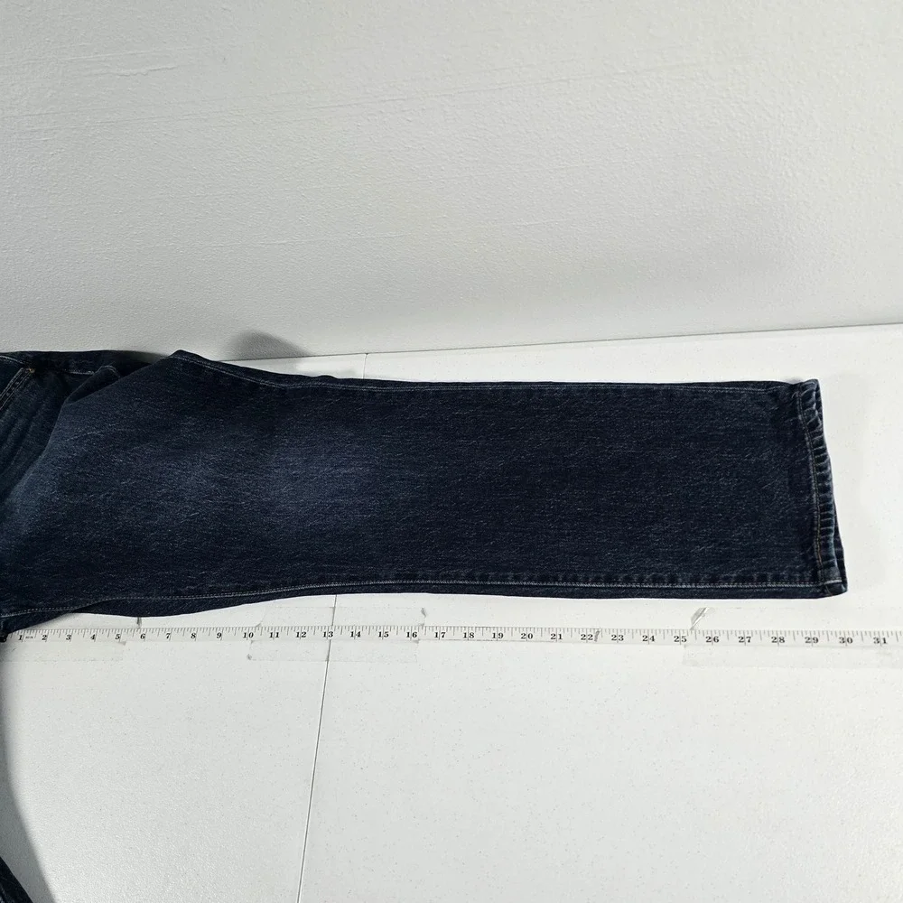 Levis 501 Curve Mens Dark Wash Blue Straight‎ Leg Button Fly Jeans 31x30 CW-1425
